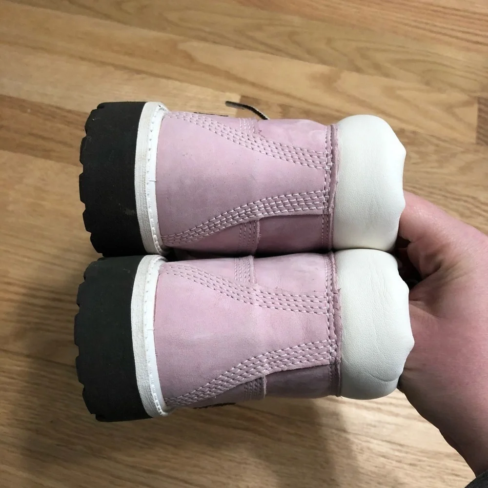 Timberland Leather Lavender Purple Boots Sz 13.5 Kids Girls Toddler